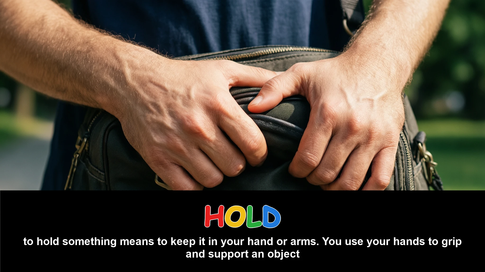 English Illustration for hold